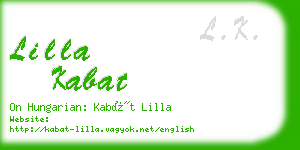 lilla kabat business card